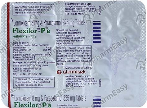 lexilor p|Flexilor P 8mg/325mg Tablet: View Uses, Side Effects, Price and .